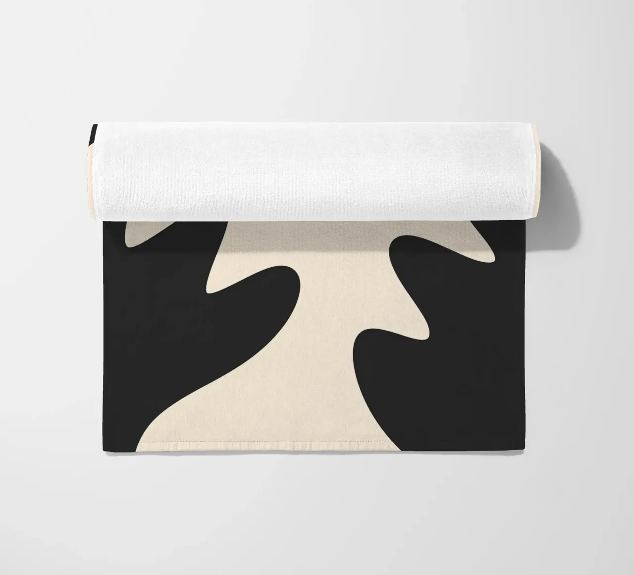 Abstract blobs - monochrome 2 beach towel by Wackapacka