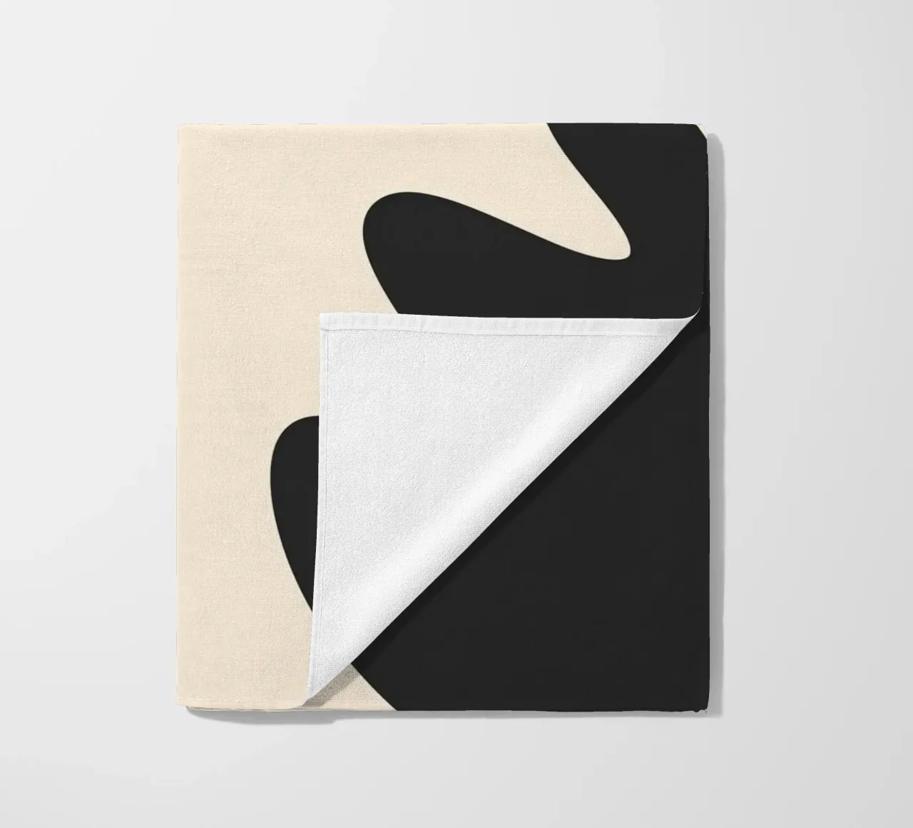 Abstract blobs - monochrome 2 beach towel by Wackapacka