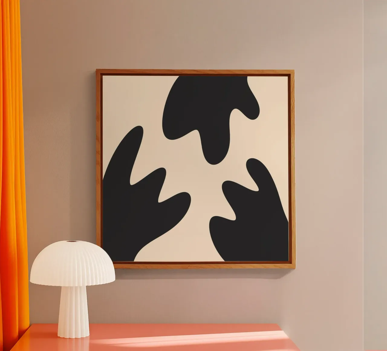 Abstracte klodders - monochroom 2 acryl van Wackapacka