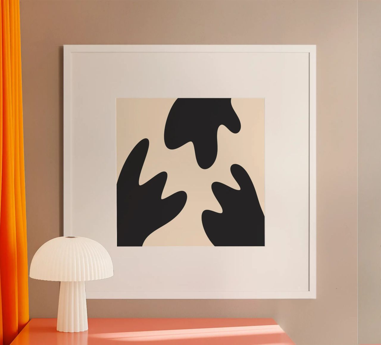 Abstract blobs - monochrome 2 poster by Wackapacka