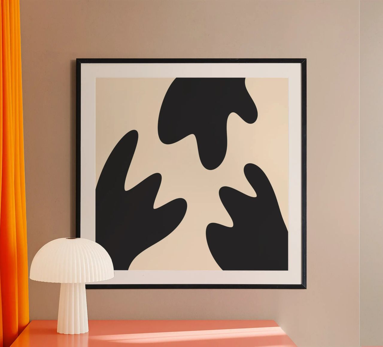Abstract blobs - monochrome 2 poster by Wackapacka
