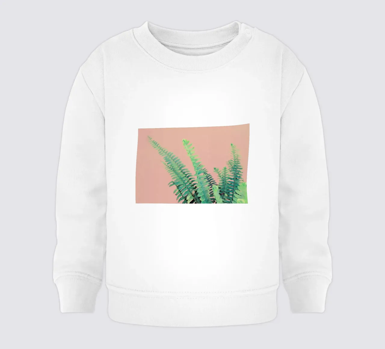 Ferns on Blush Prints felpa neonato da cafelab