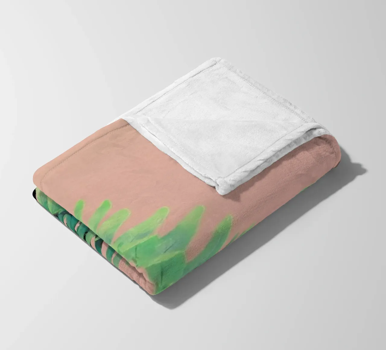 Ferns on Blush Prints coperta in pile da cafelab