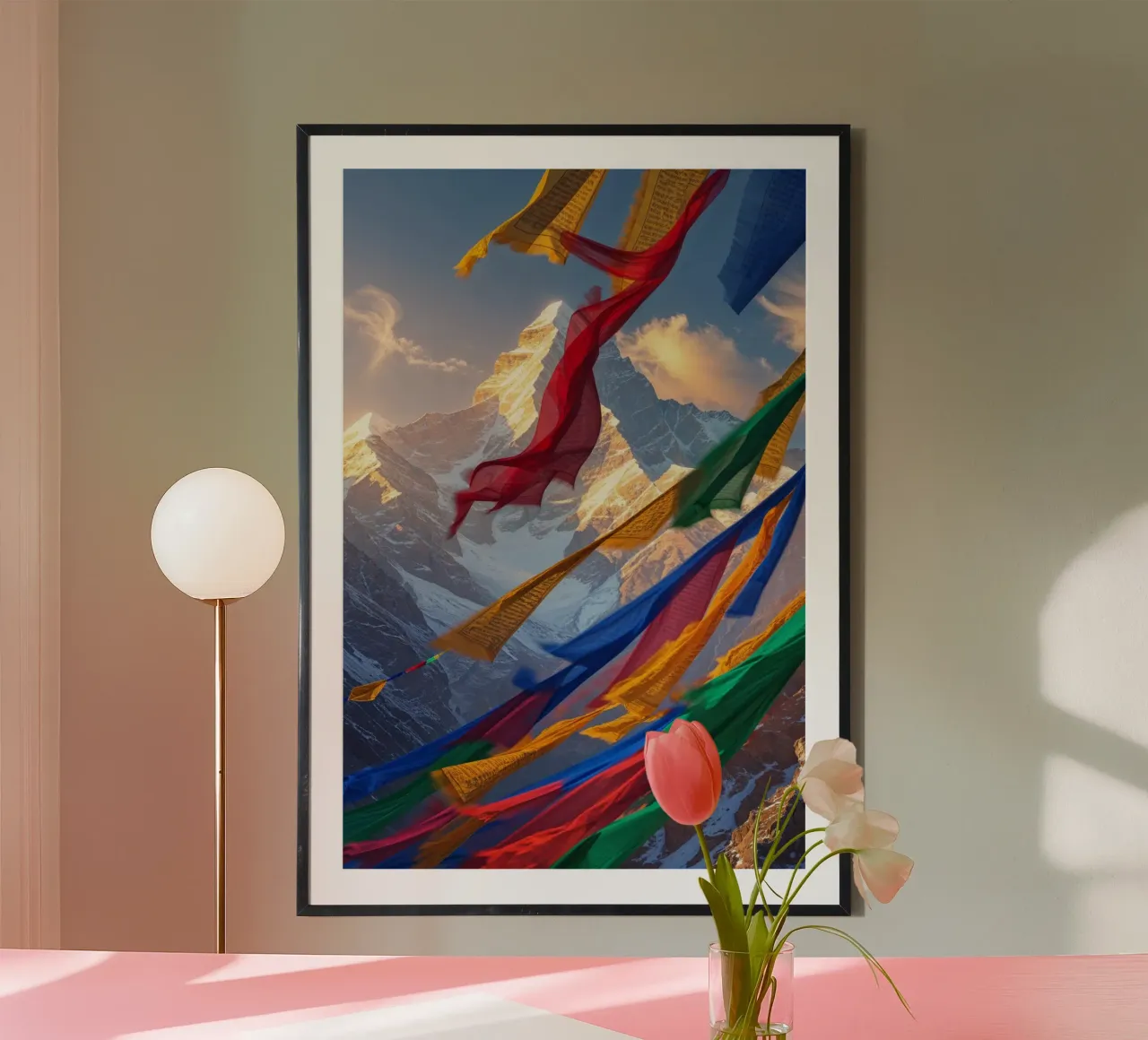 Prayer Flags in Nepal's Himalayan Landscape poster da AlbertKlee