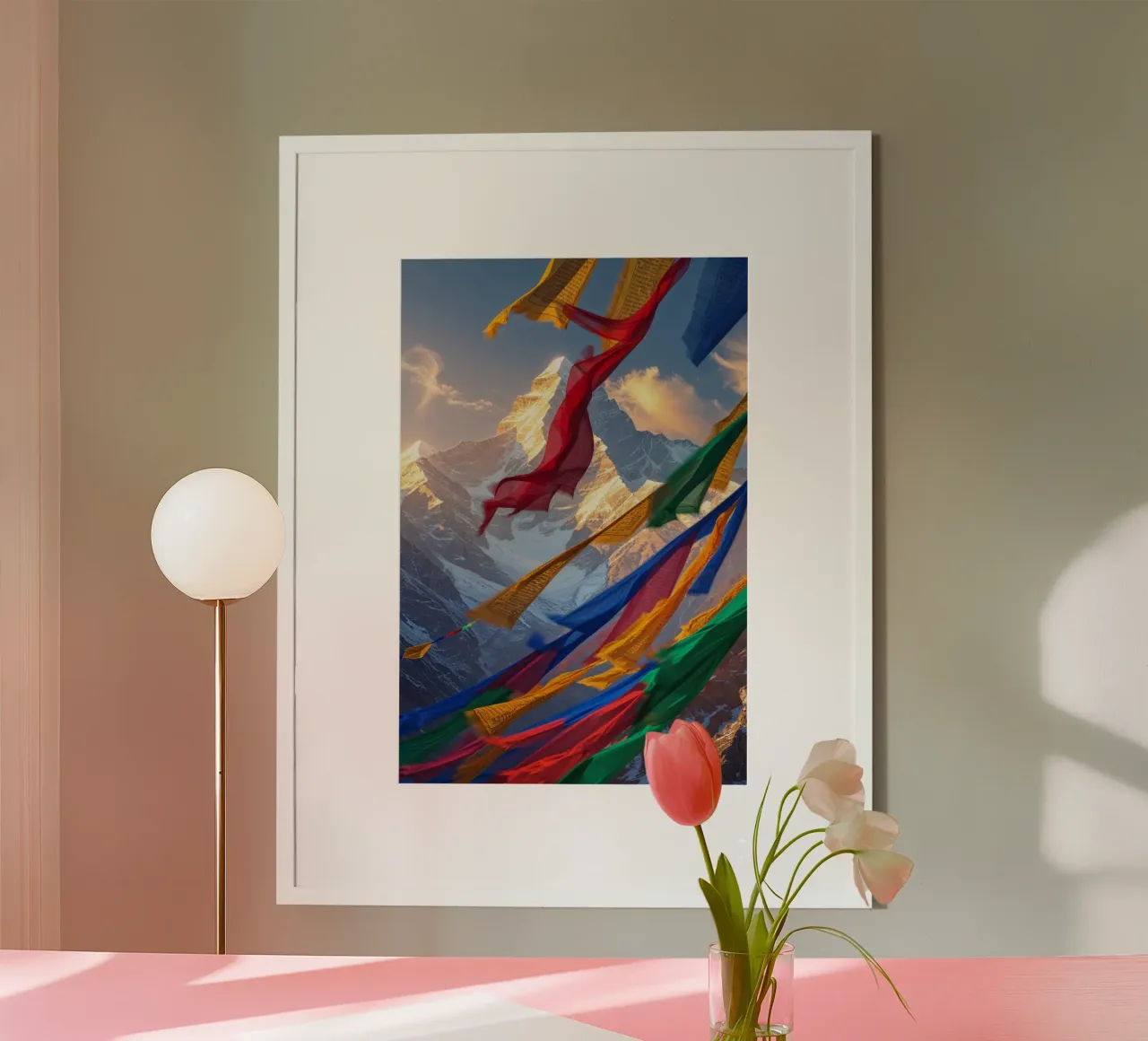 Prayer Flags in Nepal's Himalayan Landscape poster da AlbertKlee