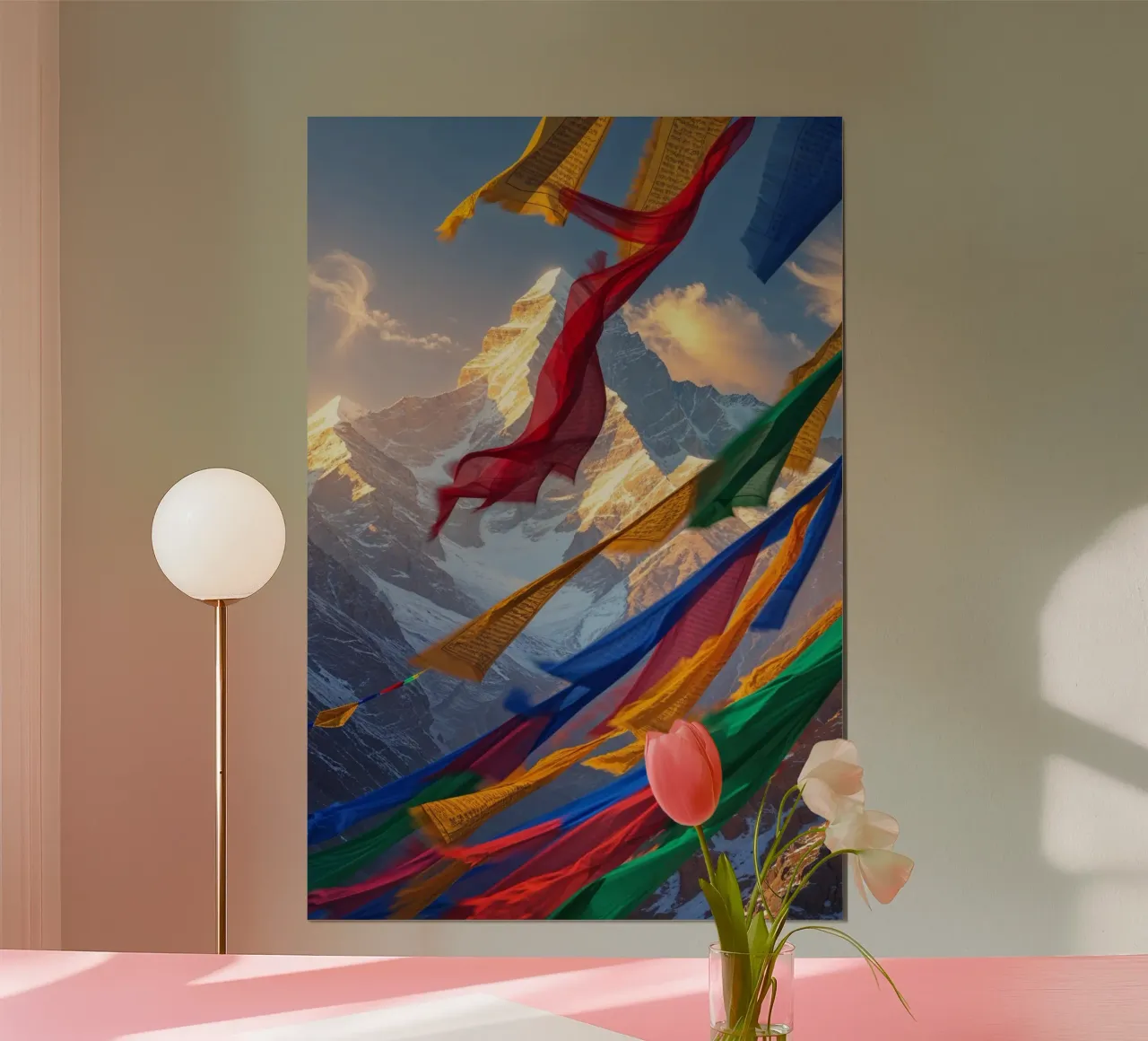 Prayer Flags in Nepal's Himalayan Landscape poster da AlbertKlee