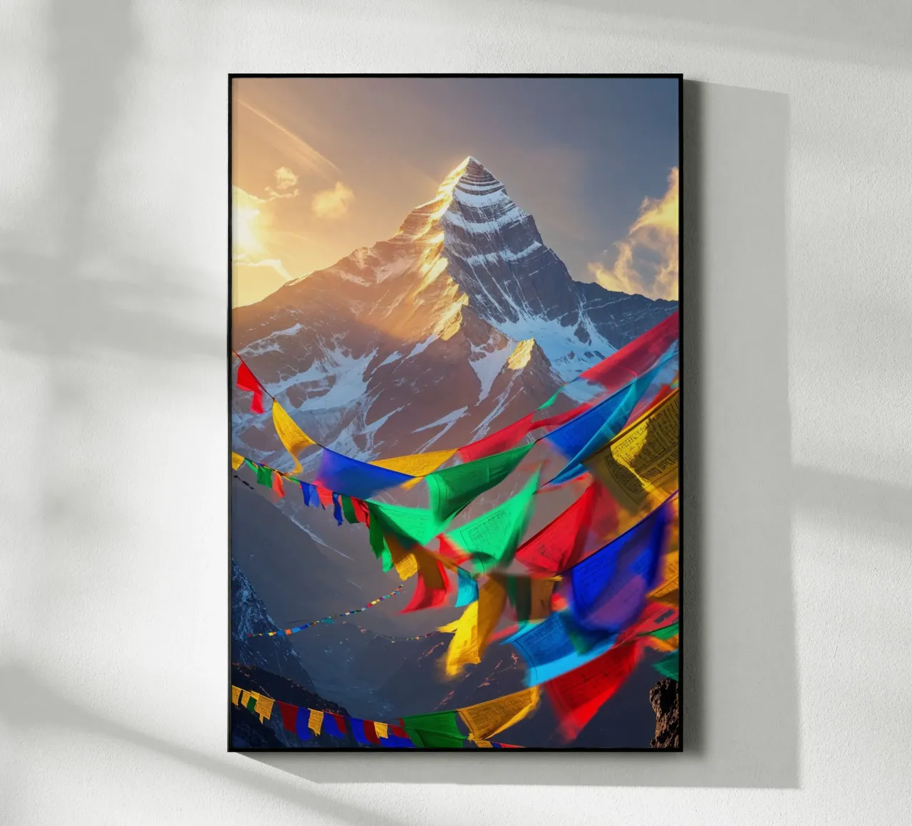 Himalayan Majesty with Flowing Prayer Flags plexiglass da AlbertKlee