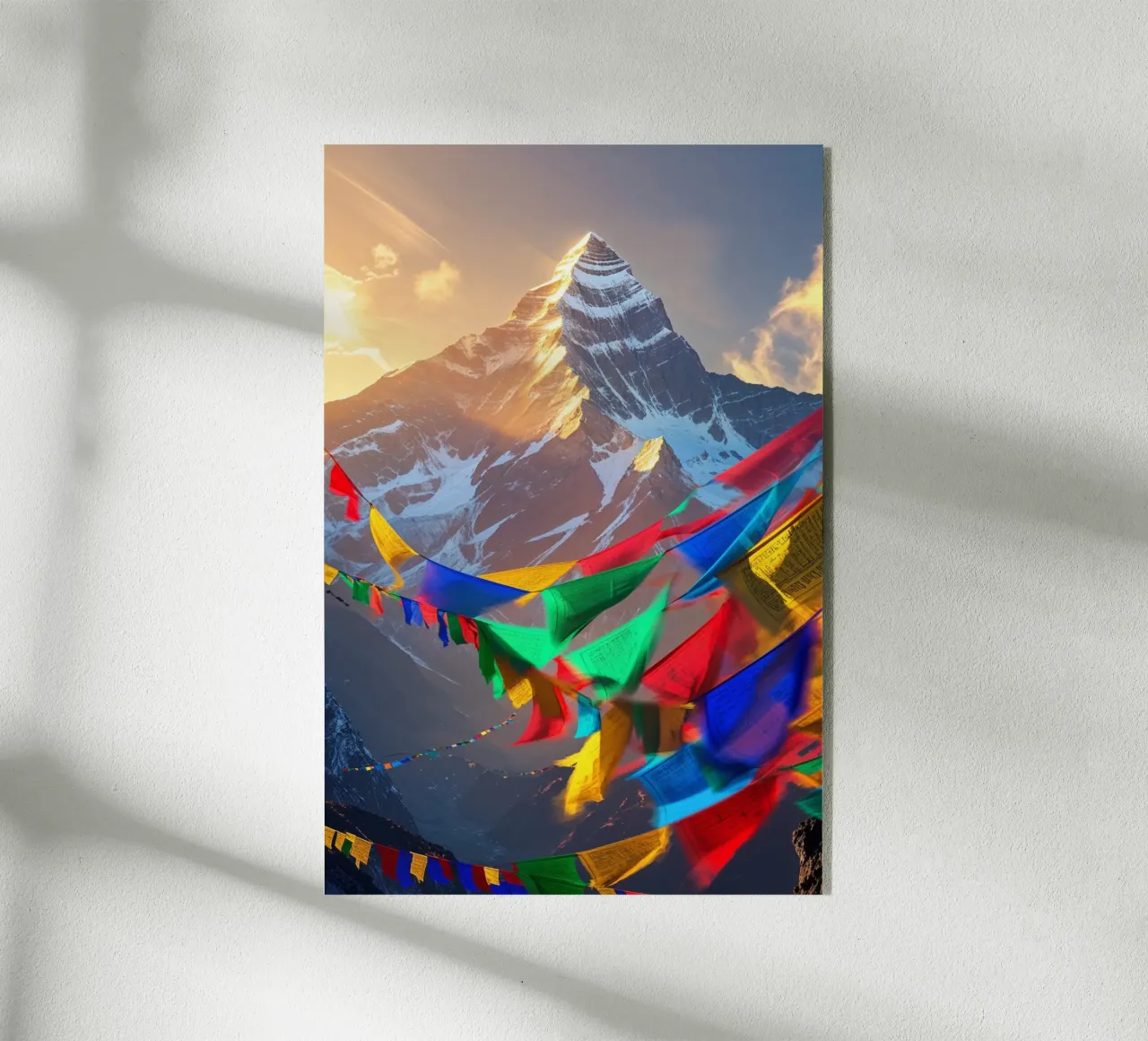 Himalayan Majesty with Flowing Prayer Flags plexiglass da AlbertKlee