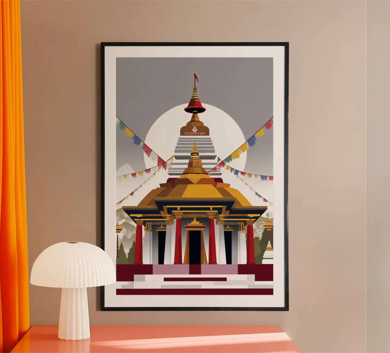 Sacred Nepalese Stupa in Abstract Art hahnemühle de AlbertKlee