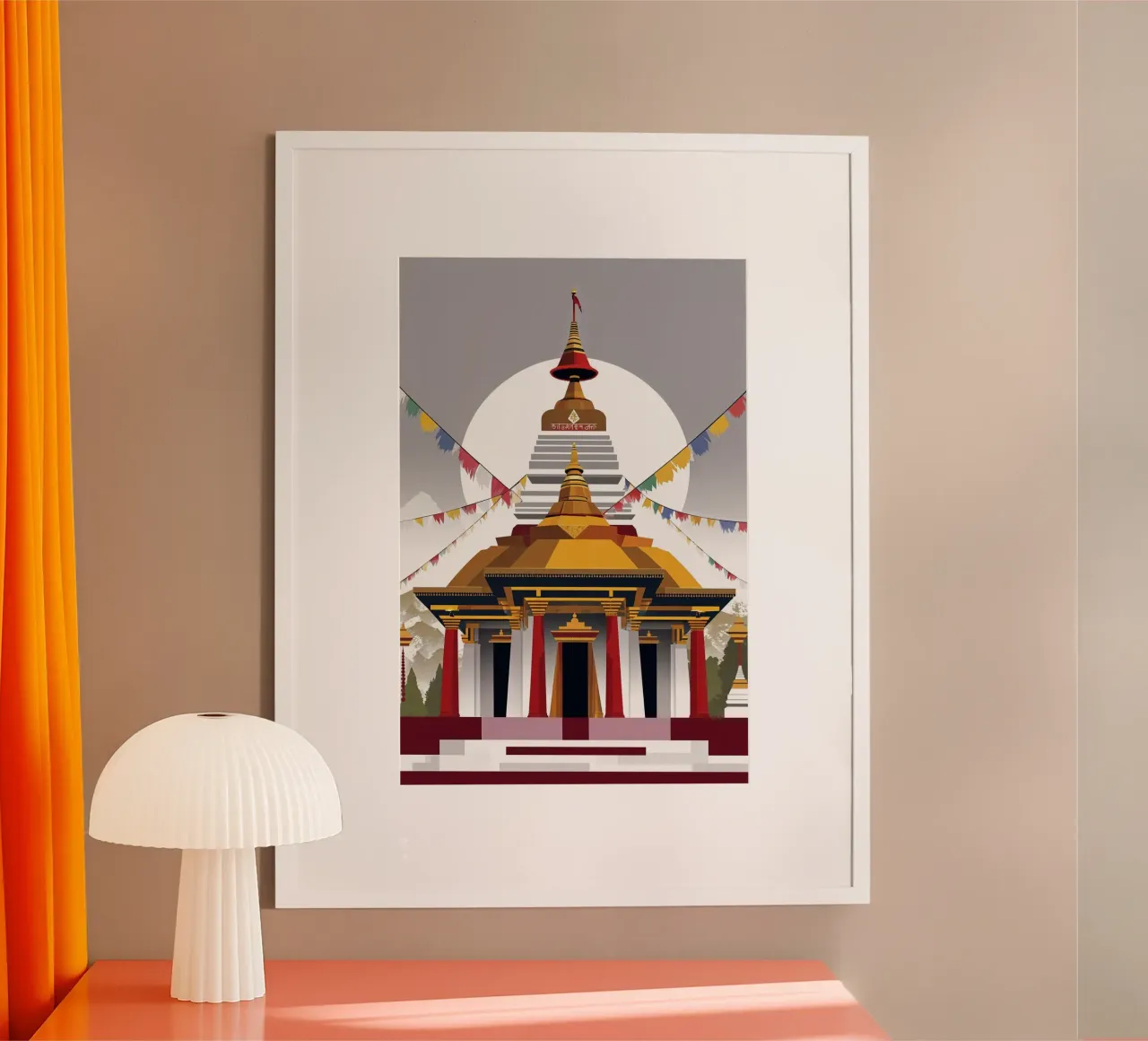 Sacred Nepalese Stupa in Abstract Art hahnemühle de AlbertKlee