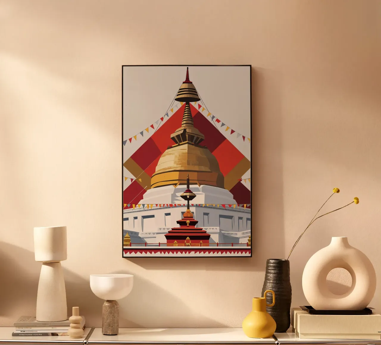 Golden Stupa with Sacred Geometry plexiglass da AlbertKlee