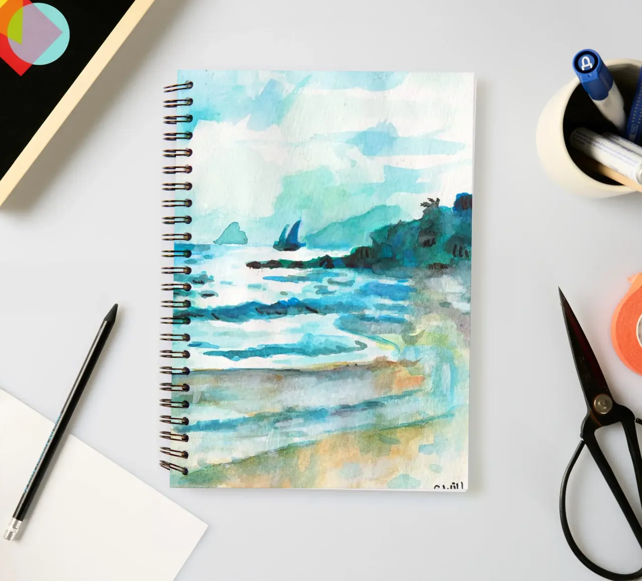 Salines beach in Martinique spiral notebook by C.WILL