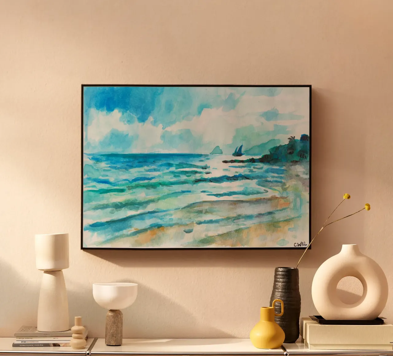 Salines beach in Martinique acrylic glass by C.WILL