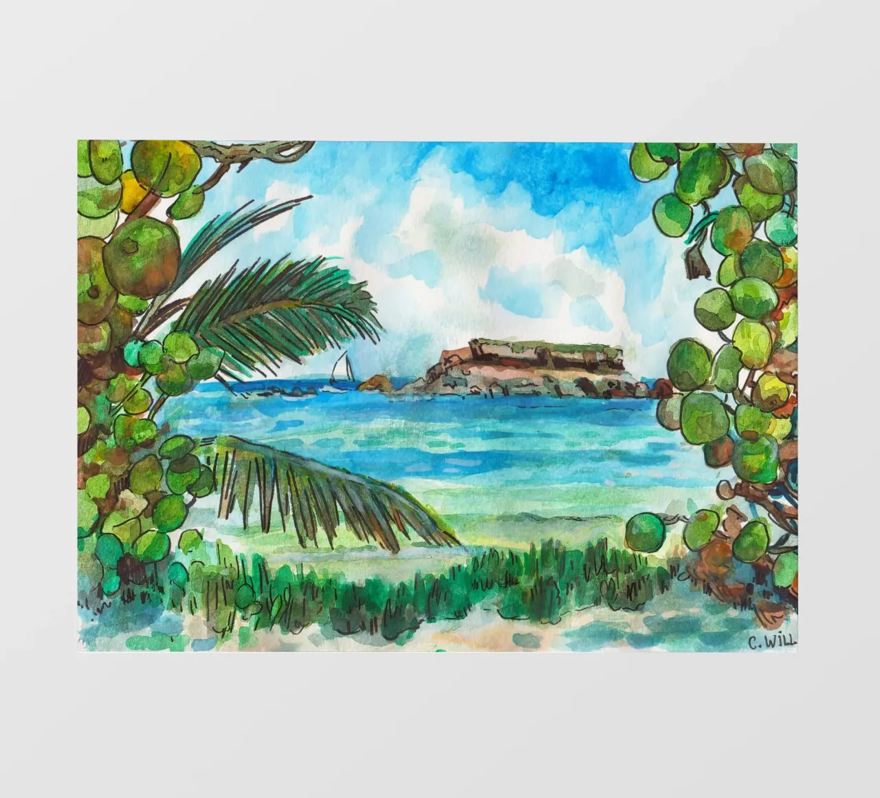 Table du diable, Martinique telo in pvc da C.WILL
