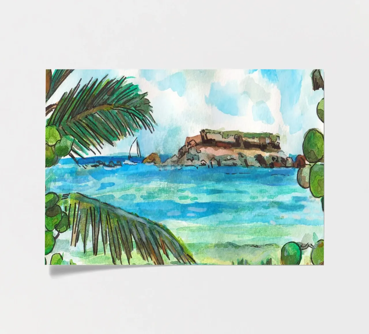 Table du diable, Martinique sticker sheet by C.WILL