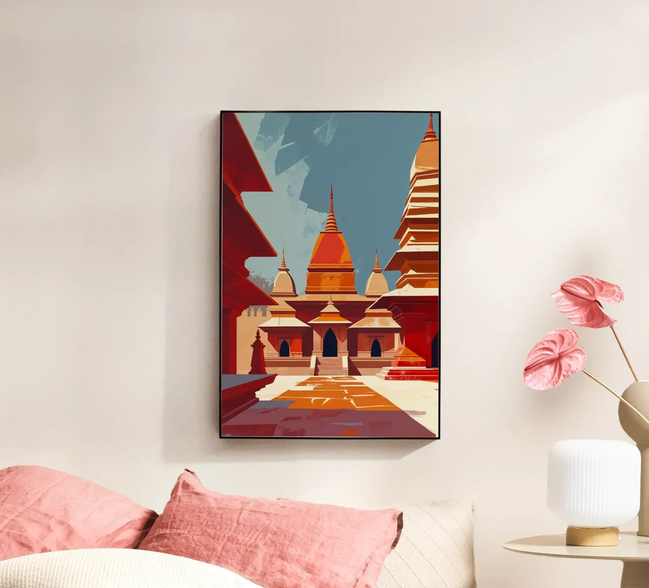 Abstract Depiction of Kathmandu's Temple Serenity plexiglass da AlbertKlee