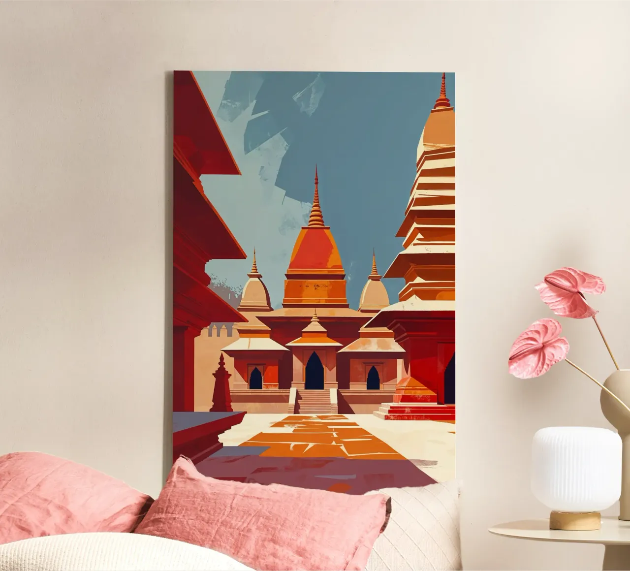 Abstract Depiction of Kathmandu's Temple Serenity tela da AlbertKlee