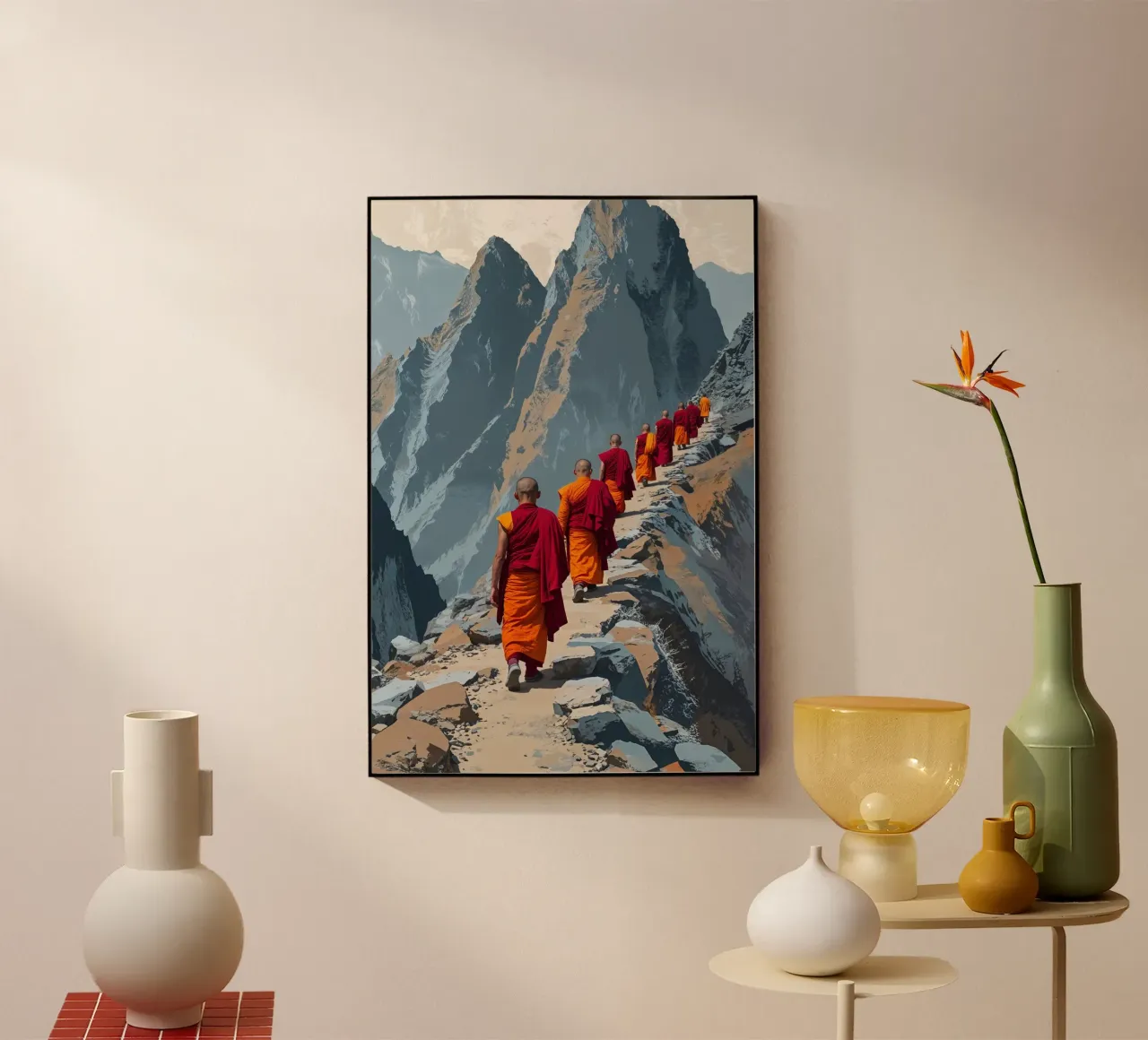 Nepalese Monks Traversing the Himalayan Path plexiglass da AlbertKlee