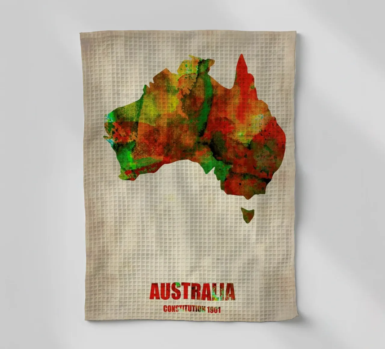 Australia Watercolor Map canovaccio da cucina da Naxart