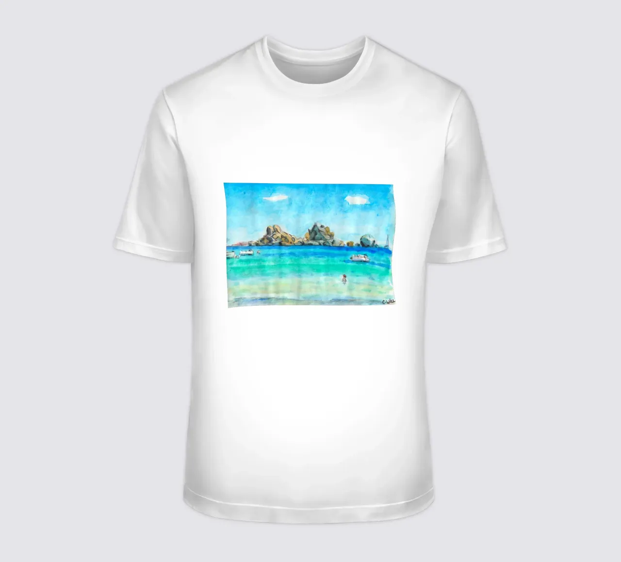 Tamaricciu beach t-shirt da C.WILL