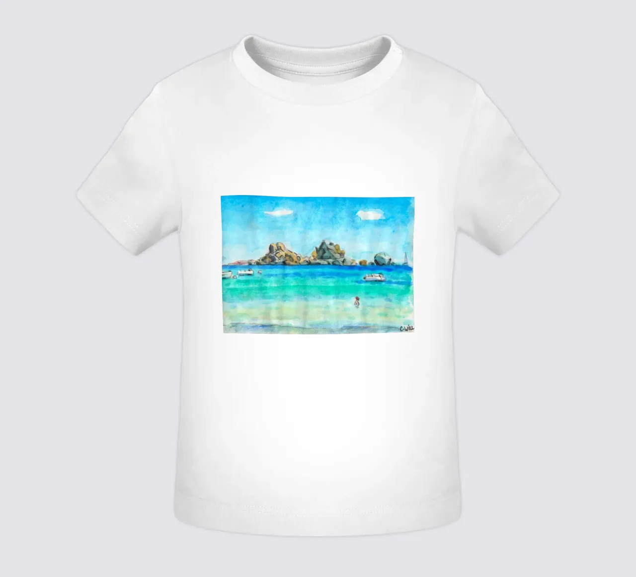Tamaricciu beach maglietta neonato da C.WILL