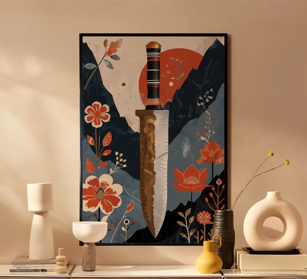 Nepal's Khukuri: An Artistic Tradition poster con telaio in plastica da AlbertKlee