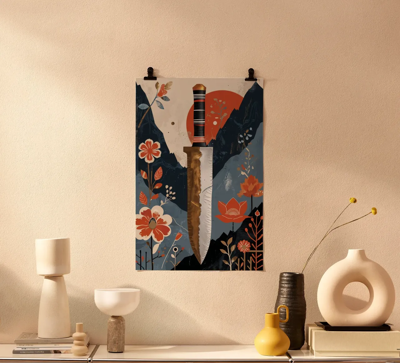 Nepal's Khukuri: An Artistic Tradition poster con telaio in plastica da AlbertKlee