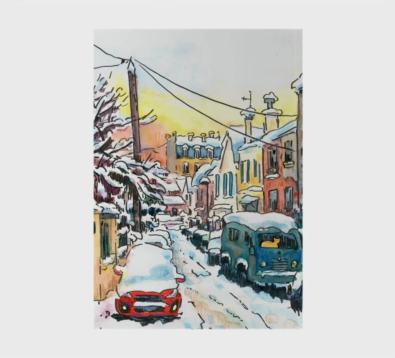 Strada innevata a Vanves diario da C.WILL