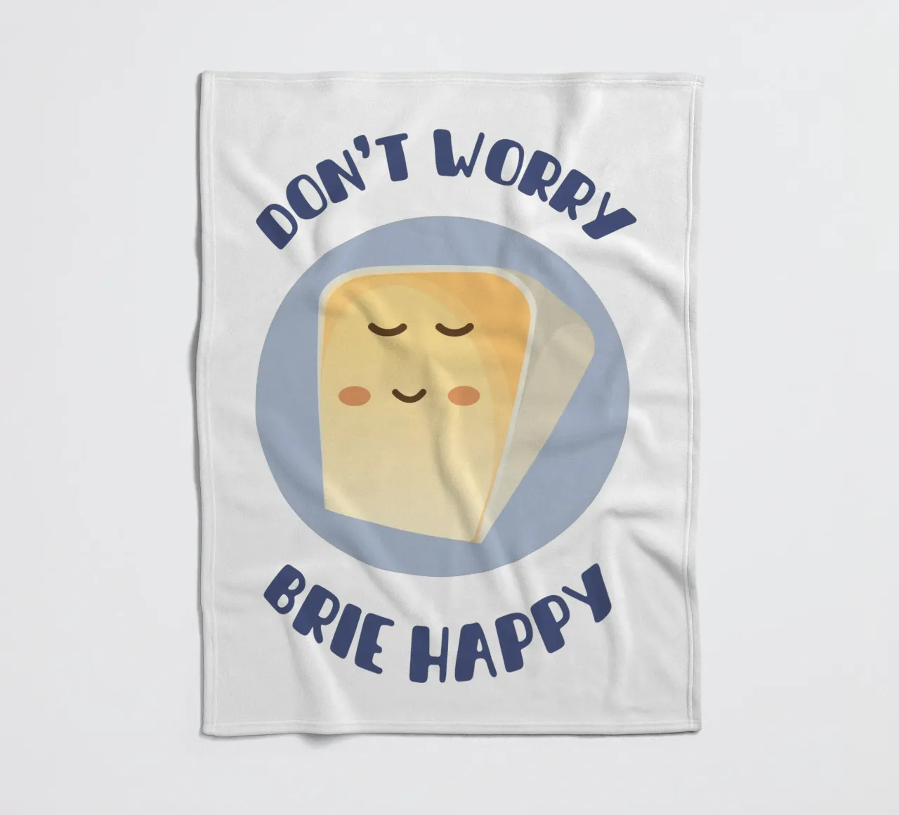 Don't worry brie happy coperta in pile da Punderful Day