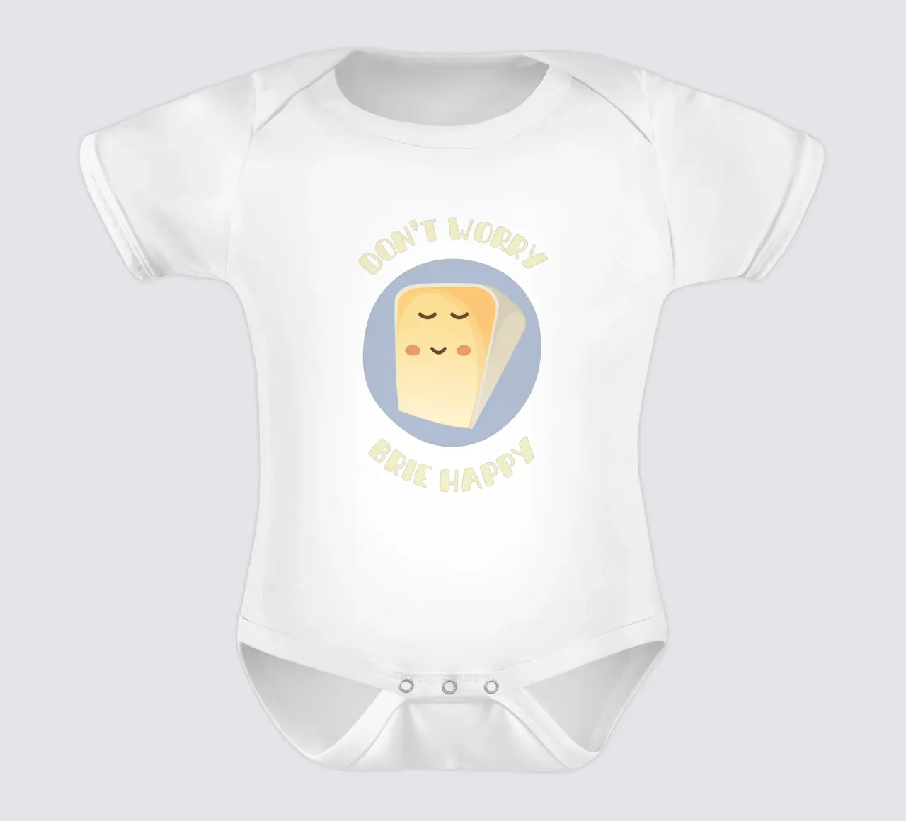 Don't worry brie happy body neonato maniche corte da Punderful Day