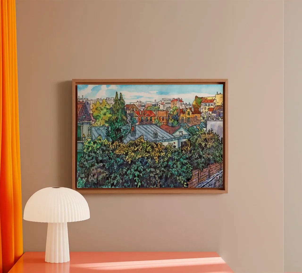 Roofs in Vanves canvas by C.WILL
