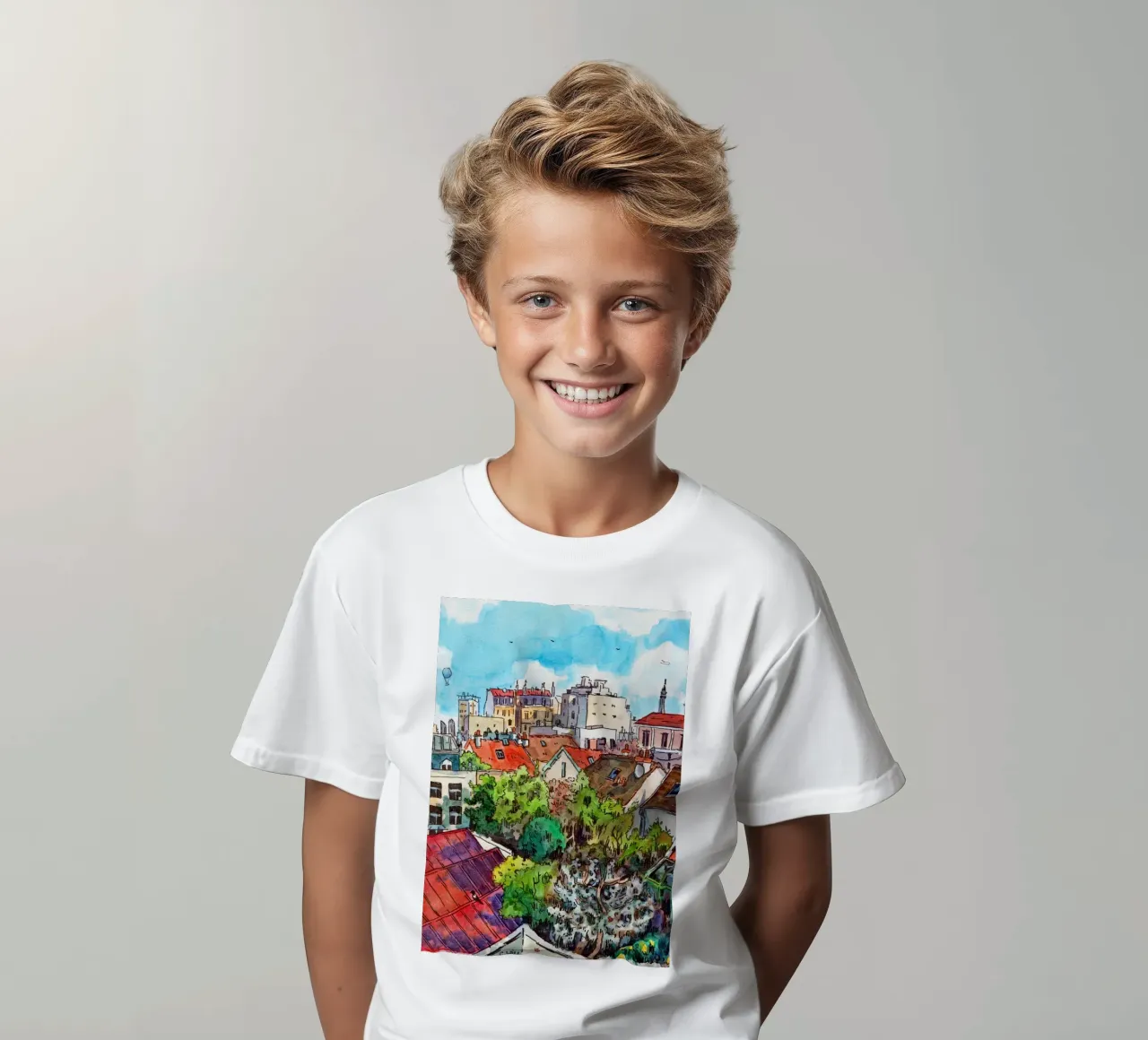 Roofs in Vanves kinder t-shirt van C.WILL