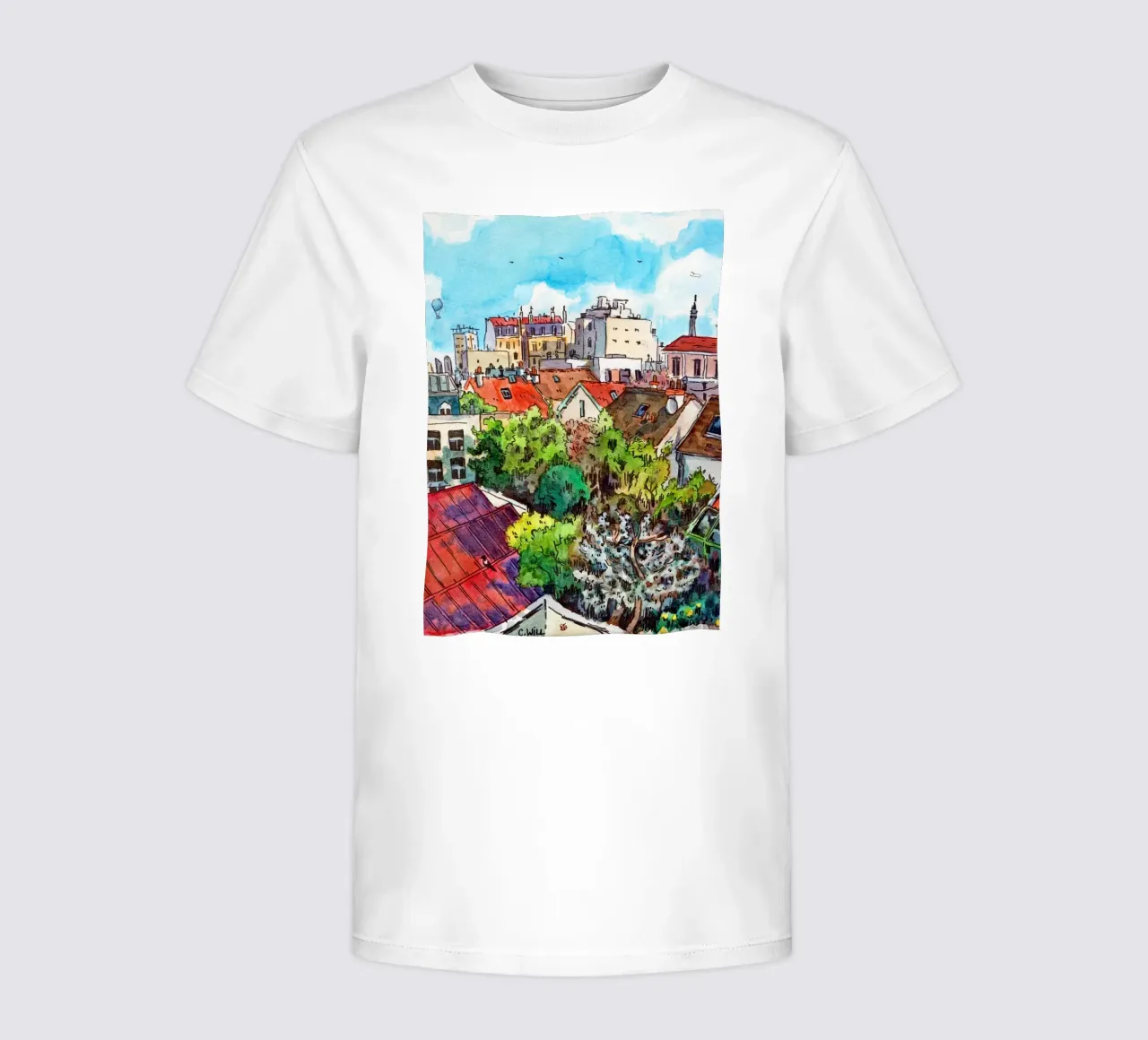 Roofs in Vanves kinder t-shirt van C.WILL