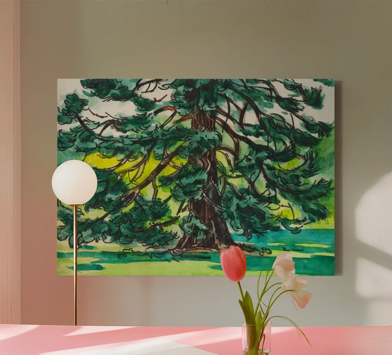 Cedre in the park canvas by C.WILL