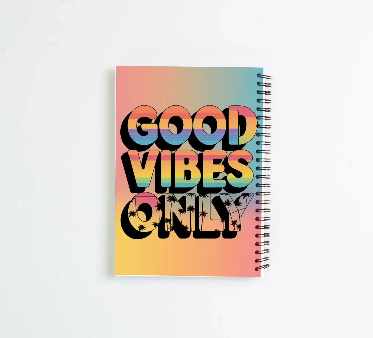Good Vibes Only spiral notebook by logic
