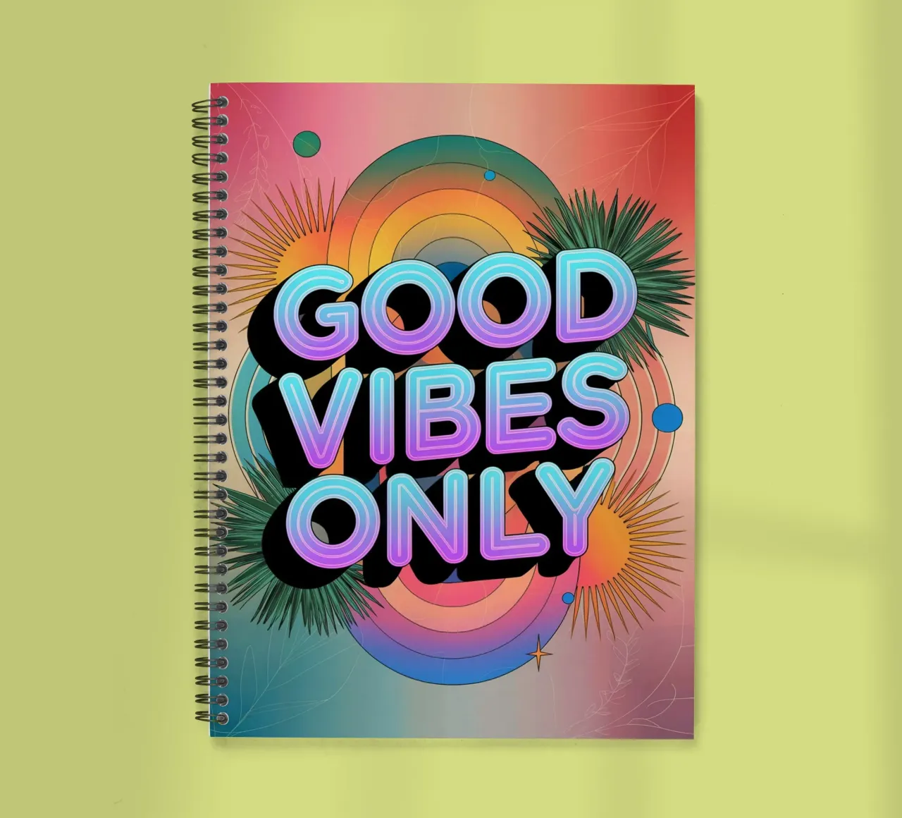 Good Vibes Only spiral notebook by logic