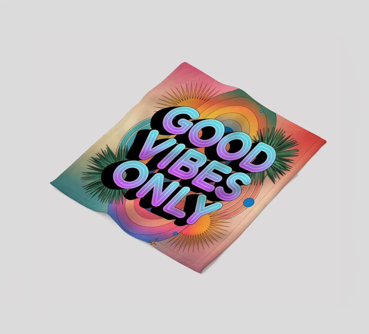Good Vibes Only fleece blanket by logic