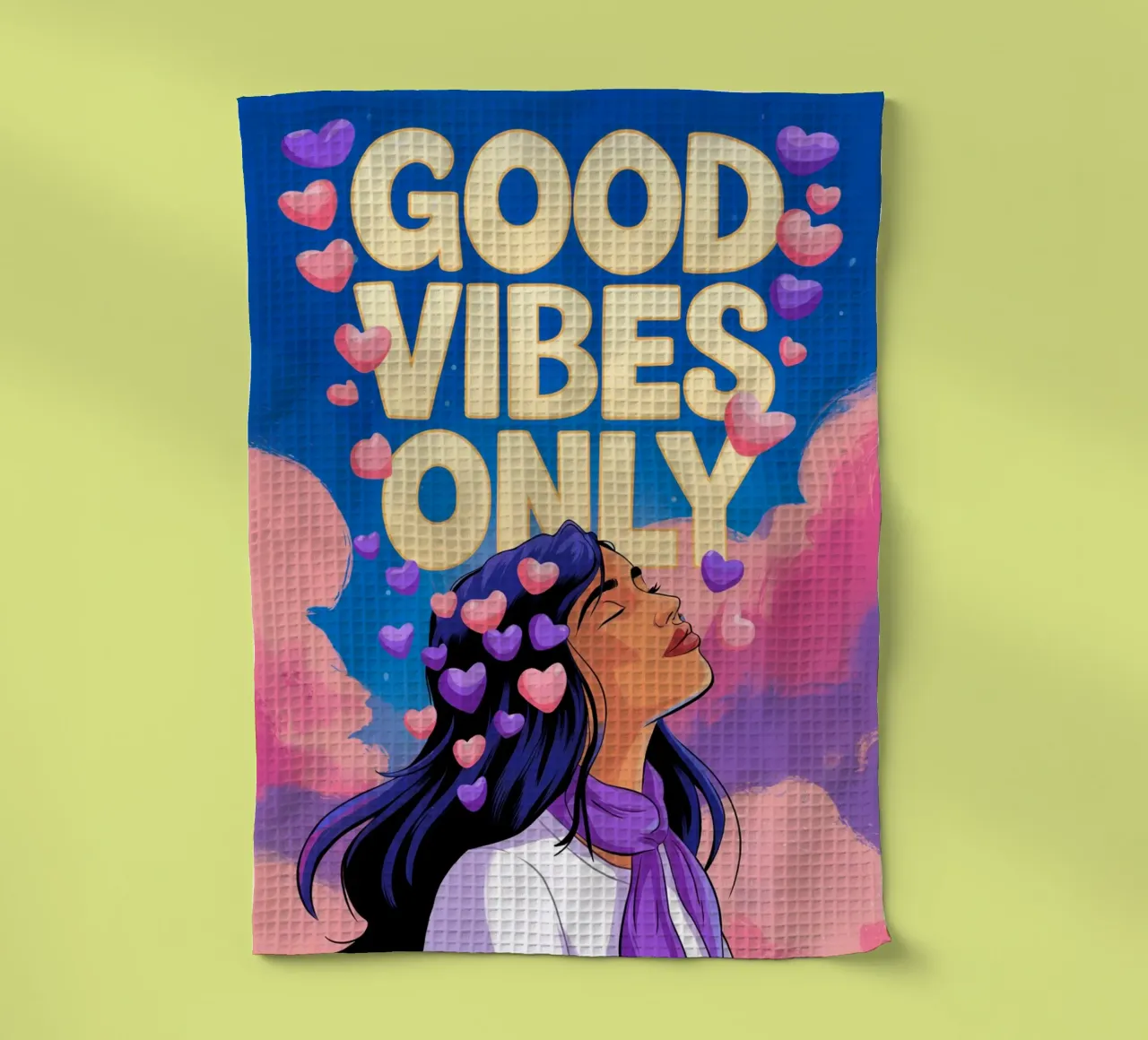 Good Vibes Only tea towel by logic