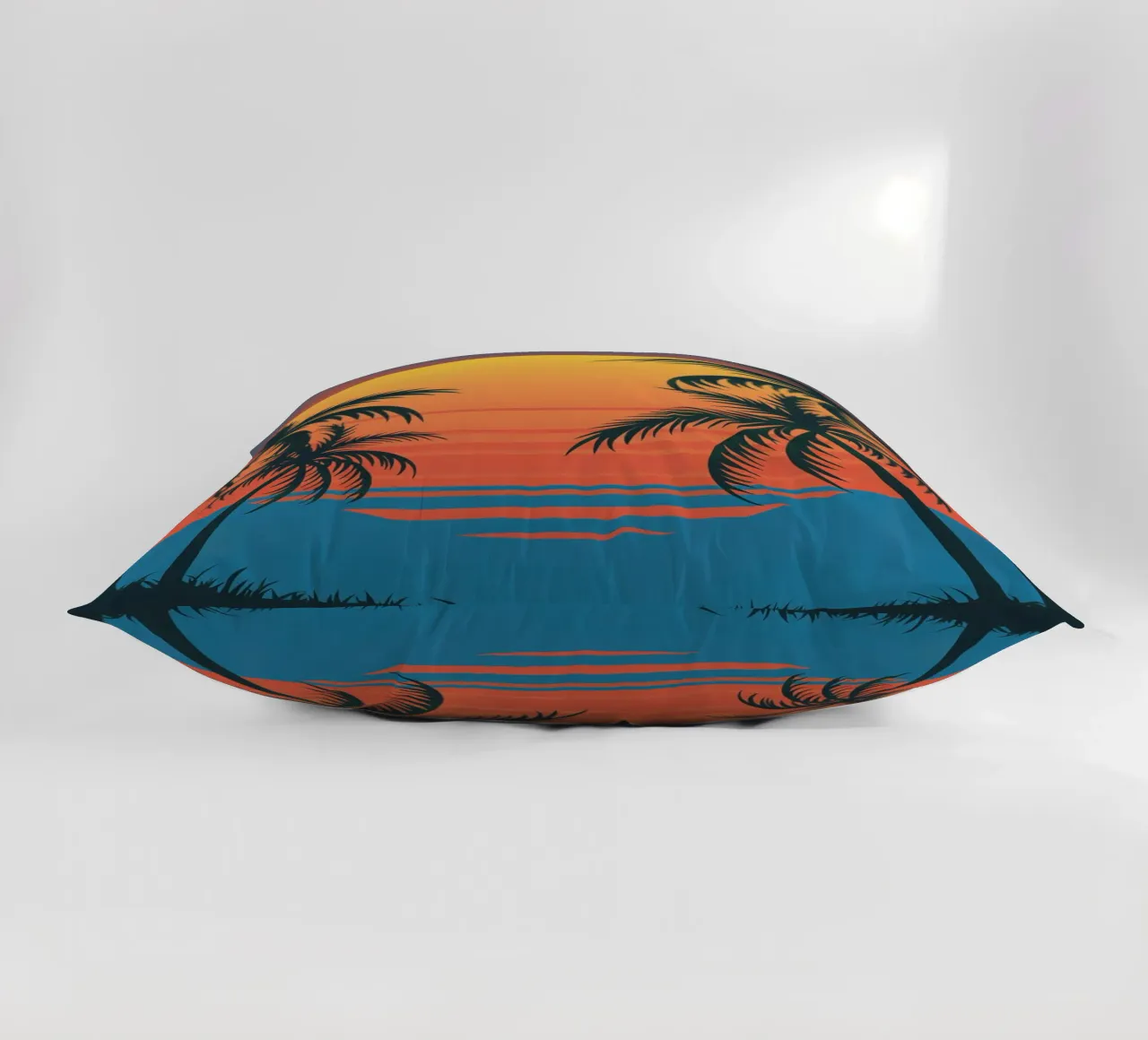 Sunset With Palm Trees decorative cushion by logic
