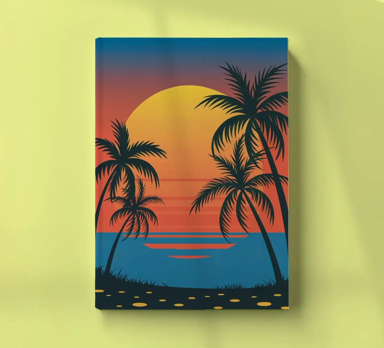 Sunset With Palm Trees notebook by logic