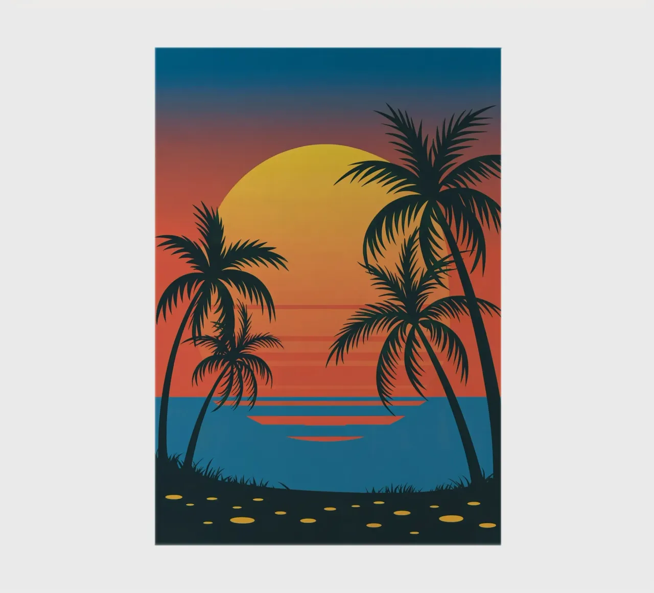 Sunset With Palm Trees notebook by logic