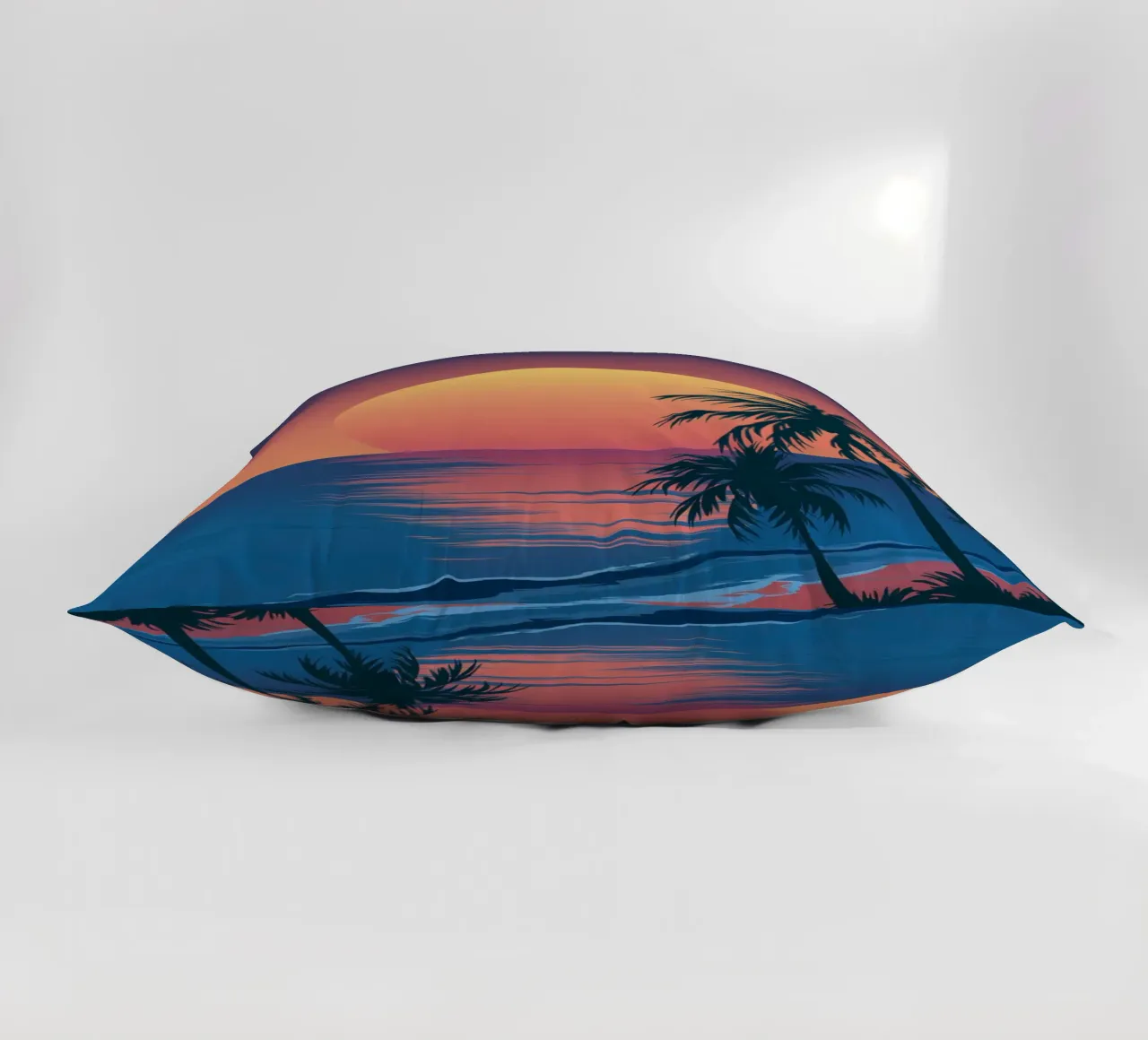 Sunset With Palm Trees decorative cushion by logic