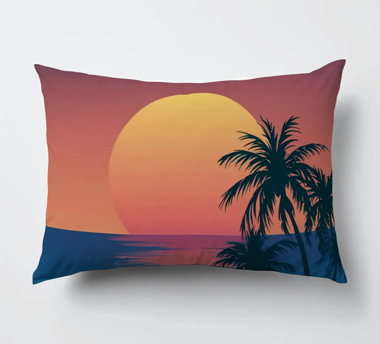 Sunset With Palm Trees decorative cushion by logic