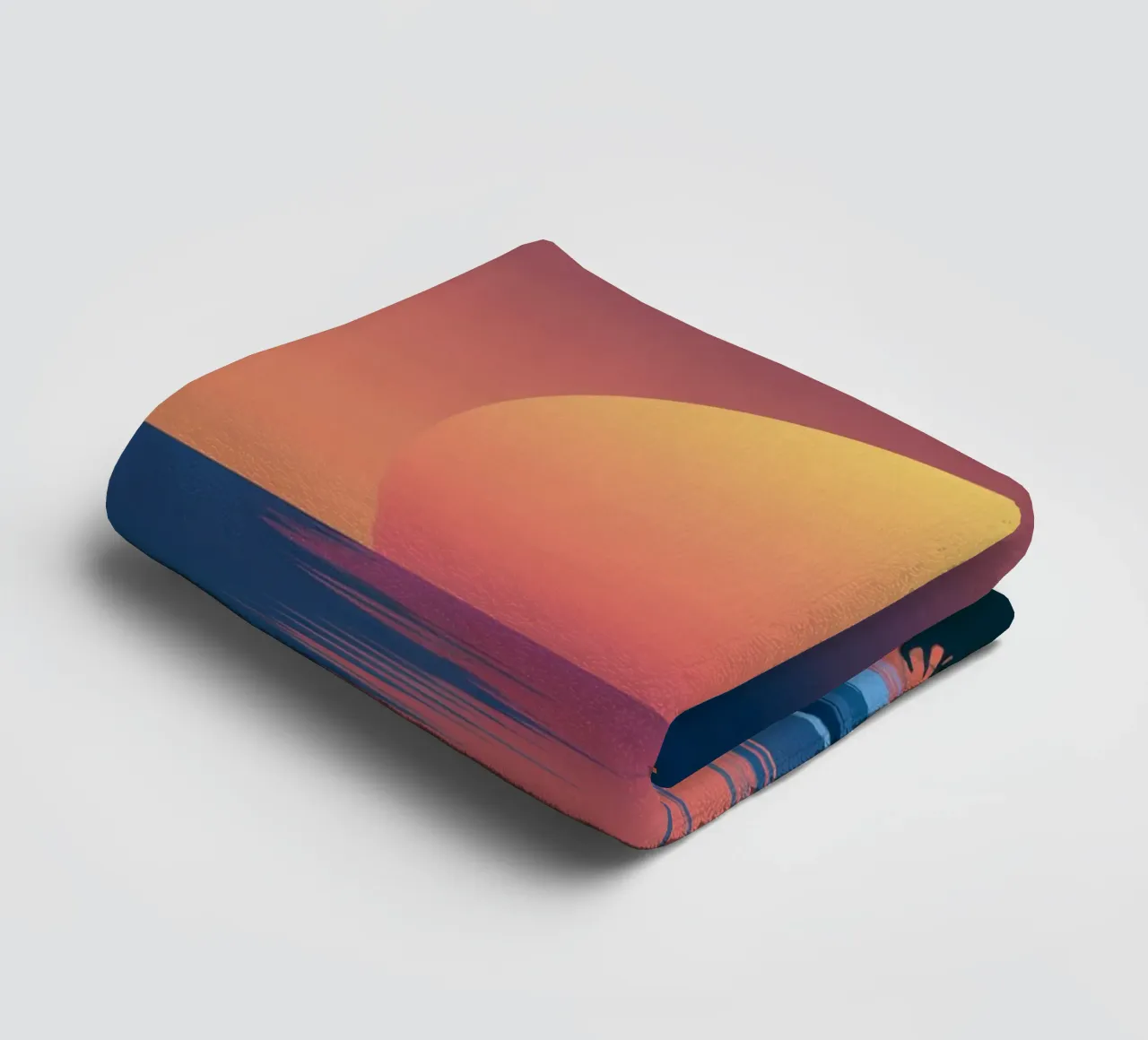 Sunset With Palm Trees towel by logic