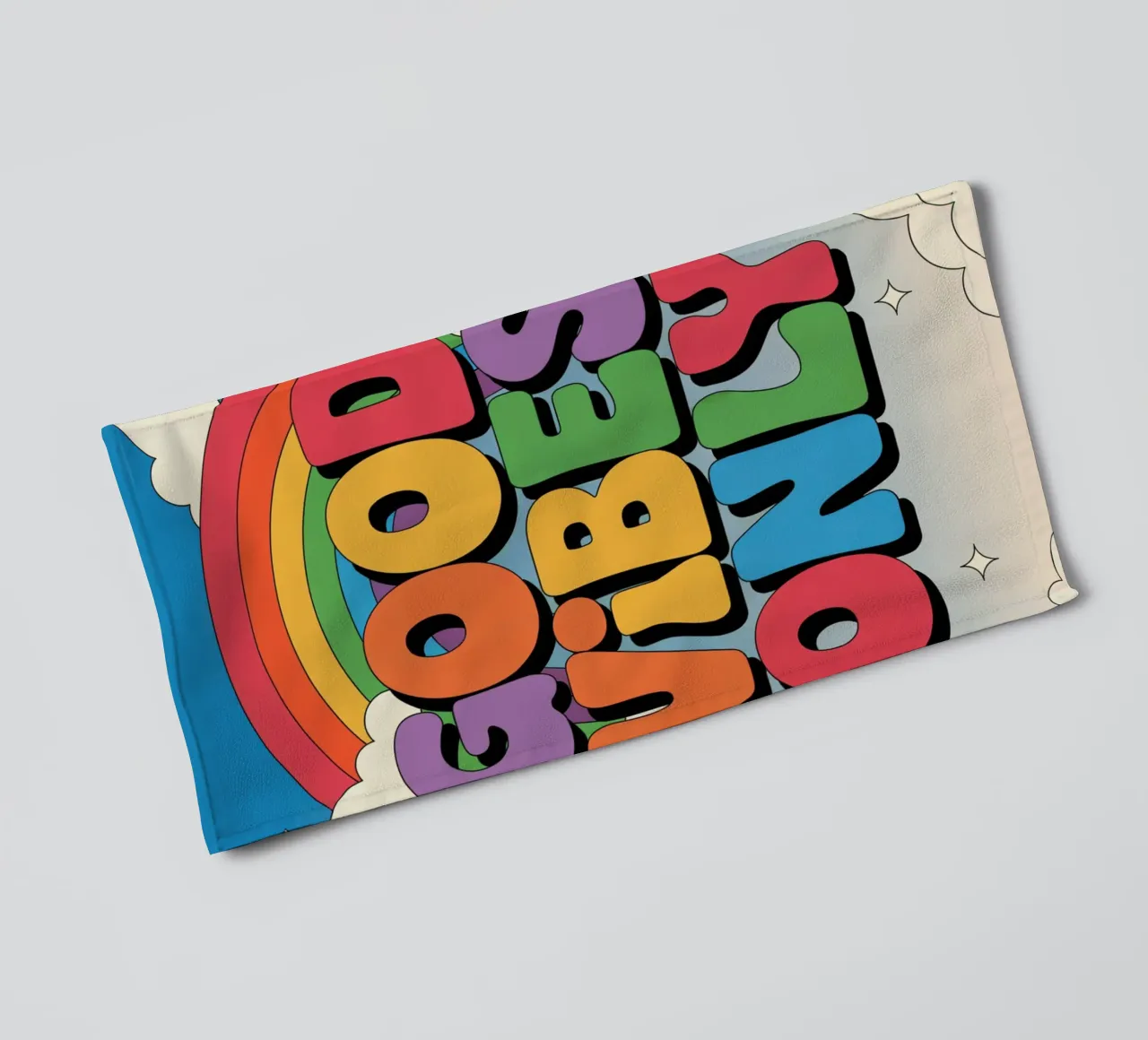 Sunset With Palm Trees towel by logic