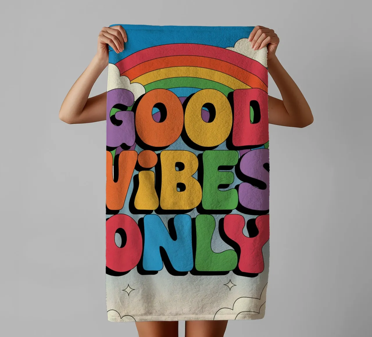 Sunset With Palm Trees towel by logic