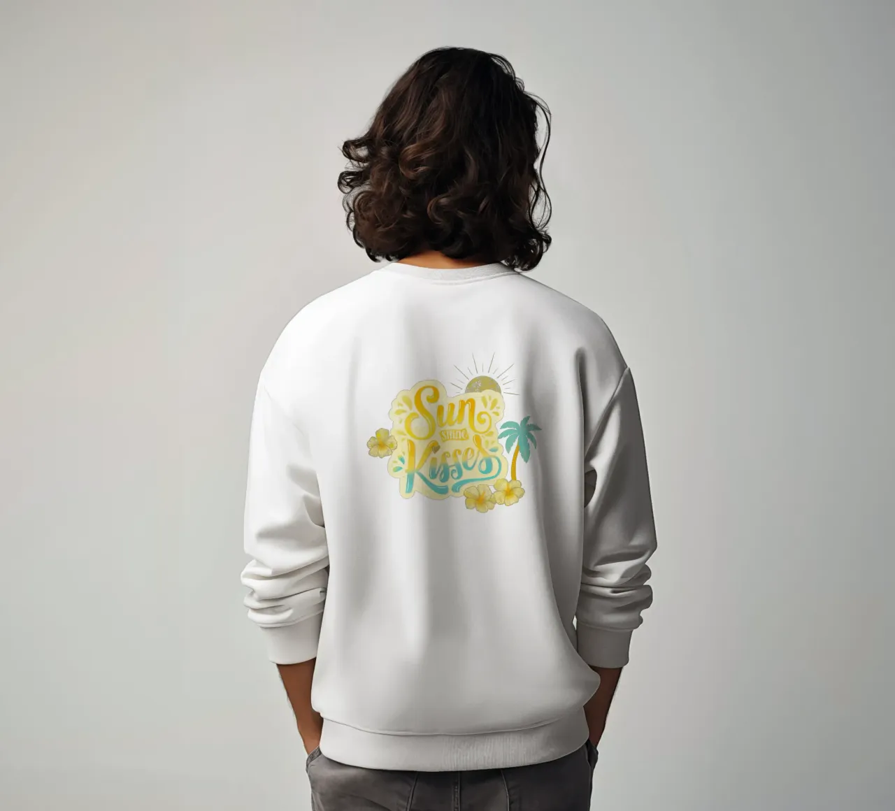 Sunshine Kisses. Summer, Palm Trees and Good Vibes. sudadera de CalliLetters
