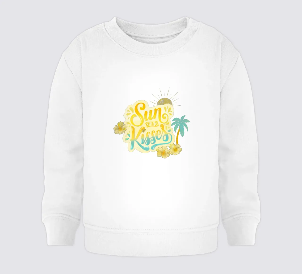 Sunshine Kisses. Summer, Palm Trees and Good Vibes. felpa neonato da CalliLetters