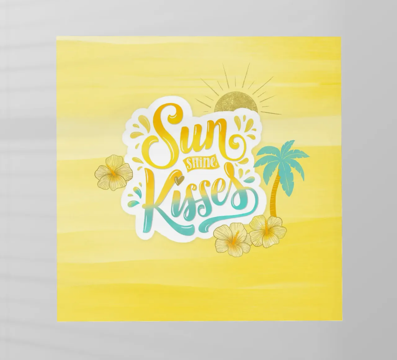 Sunshine Kisses. Summer, Palm Trees and Good Vibes. pellicola backlit da CalliLetters