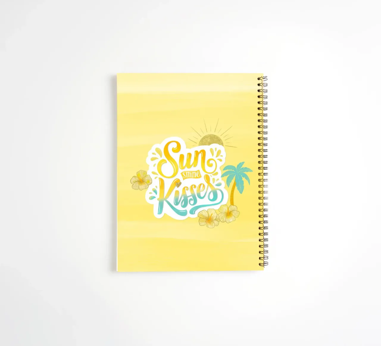 Sunshine Kisses. Summer, Palm Trees and Good Vibes. spiral notebook by CalliLetters